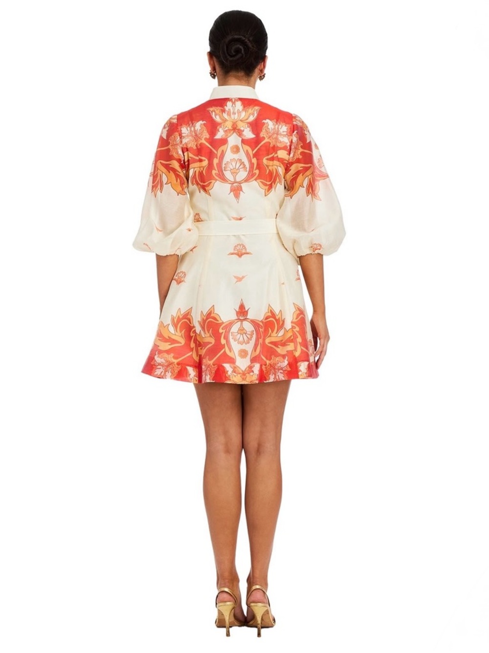 NWT Mestiza New York Valencia Sunset Ivory Linen Organza Mini Dress - Picture 3 of 9